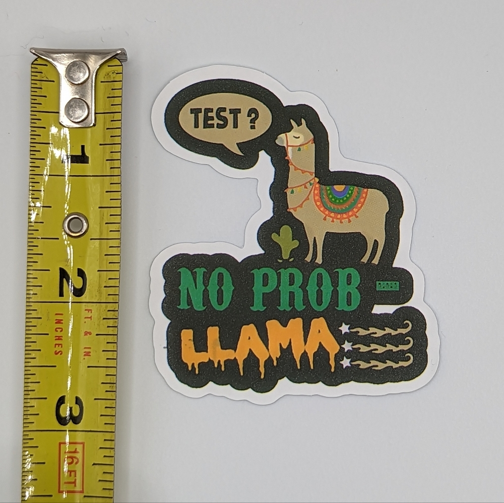 No Prob Llama Sticker - Picture 2 of 2